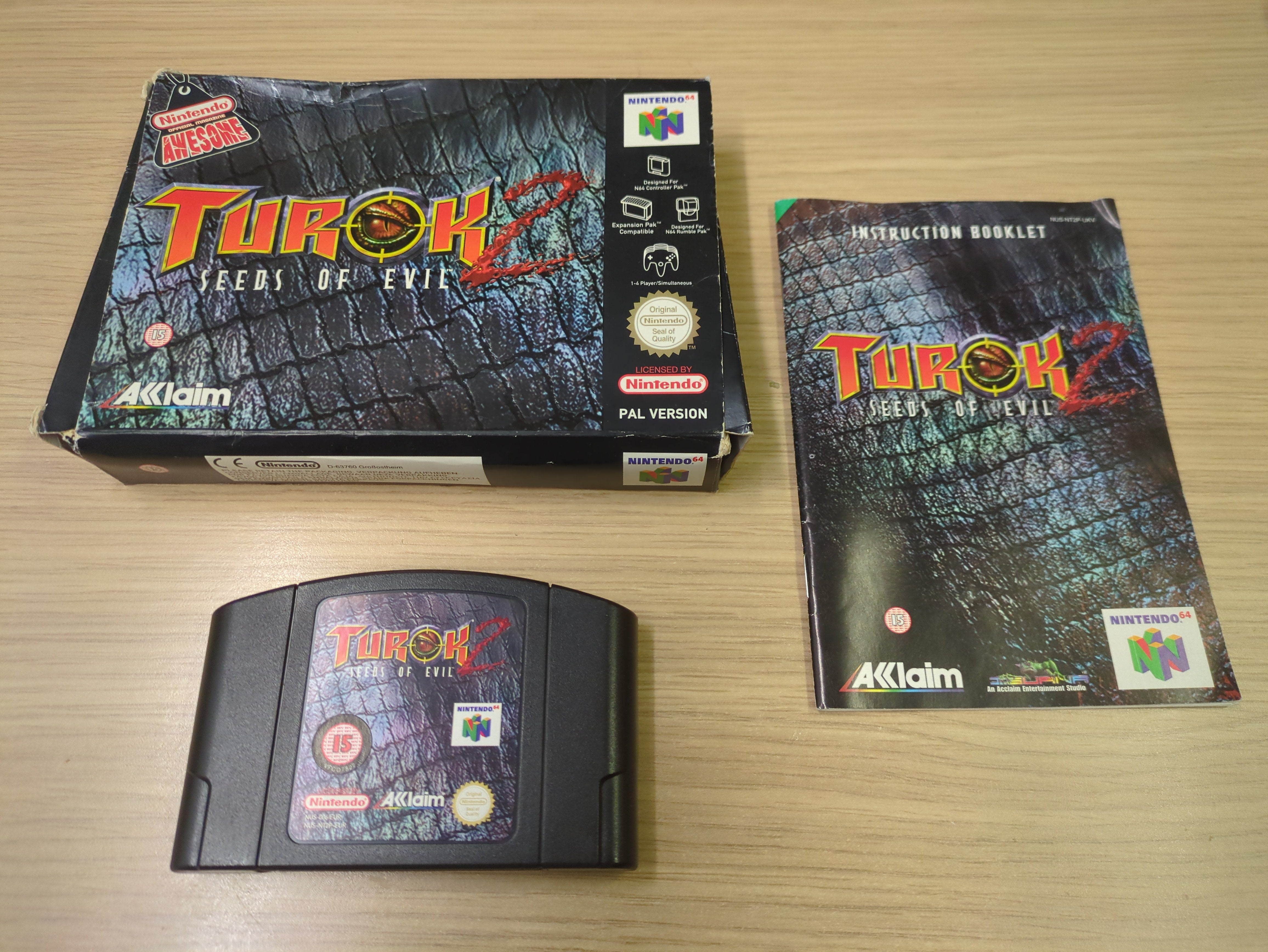 Turok 2: Seeds of Evil Nintendo N64 game Boxed Turok 2: Seeds of Evil Nintendo N64 game Boxed